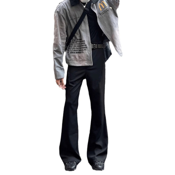 Férfi nadrág – egyenes szabású, poliészter anyagú, nem rugalmas, mindennapi viselet