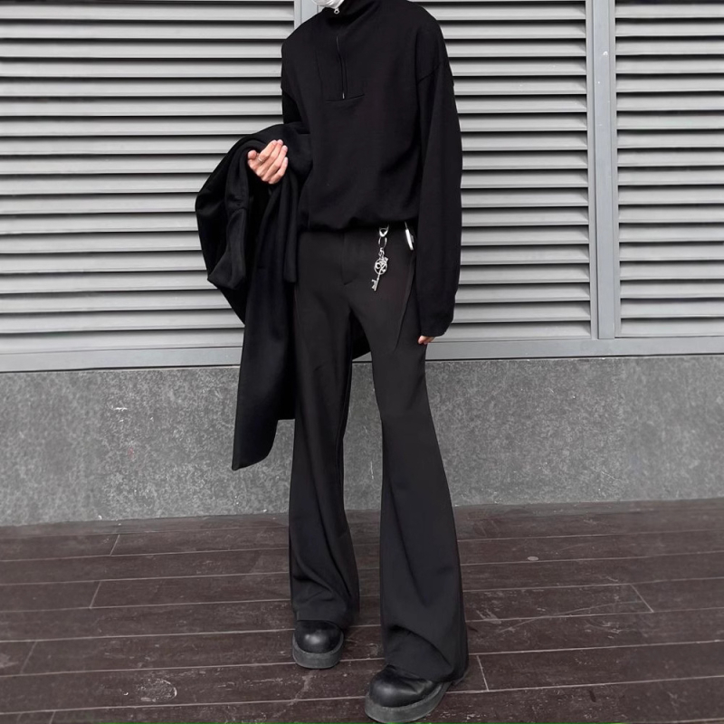 Férfi nadrág – egyenes szabású, poliészter anyagú, nem rugalmas, mindennapi viselet