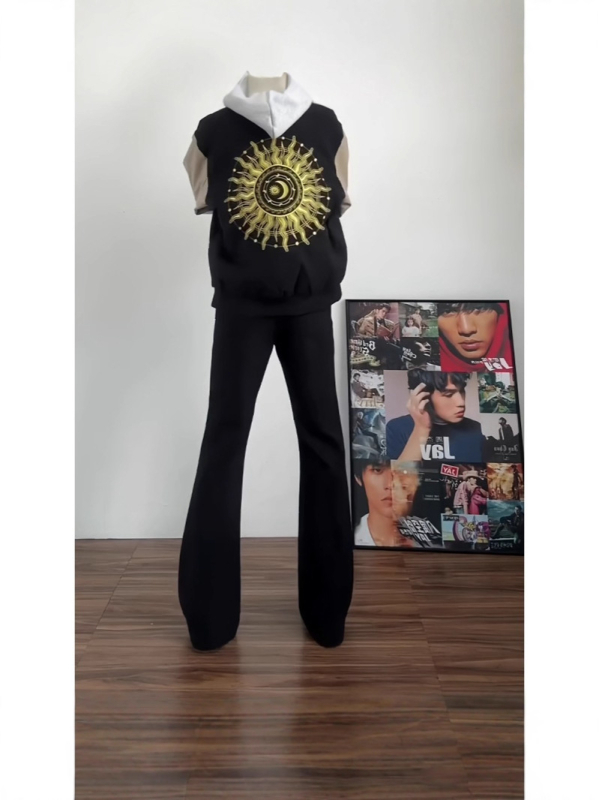 Muške hlače ravnog kroja, casual za svakodnevnu upotrebu, poliester, mikroelastični, fleece podstava za jesen-zimu, bez glačanja