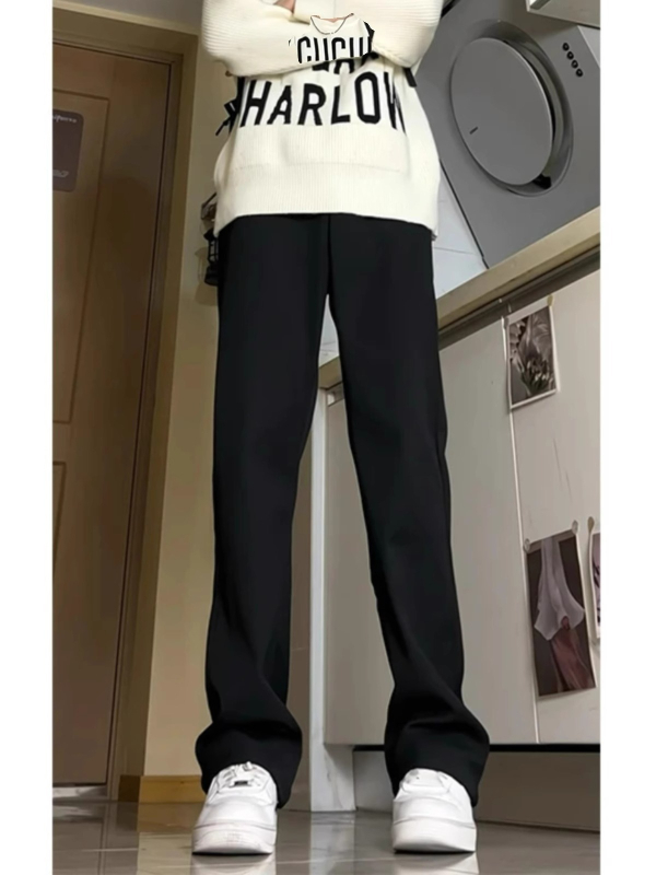 Muške hlače - lagani poslovni stil, prošireni kroj, poliester, blaga elastičnost, duge hlače