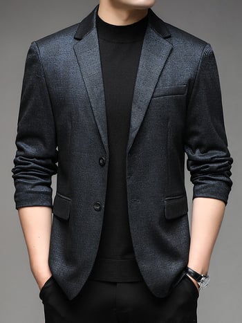 Casual sako za odijelo, Mulberry svila, uski kroj, jednostruko kopčanje s dva gumba, ovratnik odijela, bez glačanja