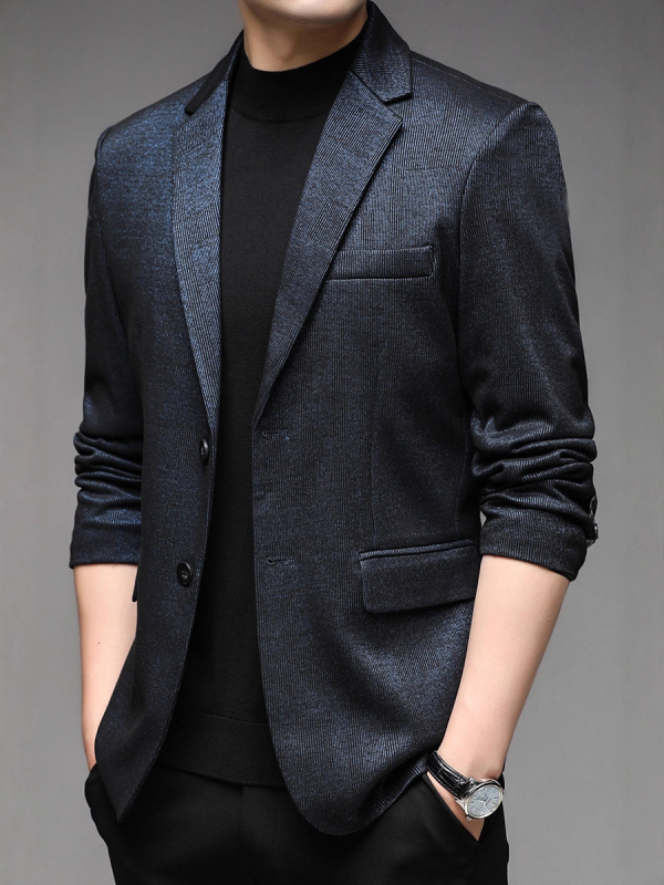 Casual sako za odijelo, Mulberry svila, uski kroj, jednostruko kopčanje s dva gumba, ovratnik odijela, bez glačanja