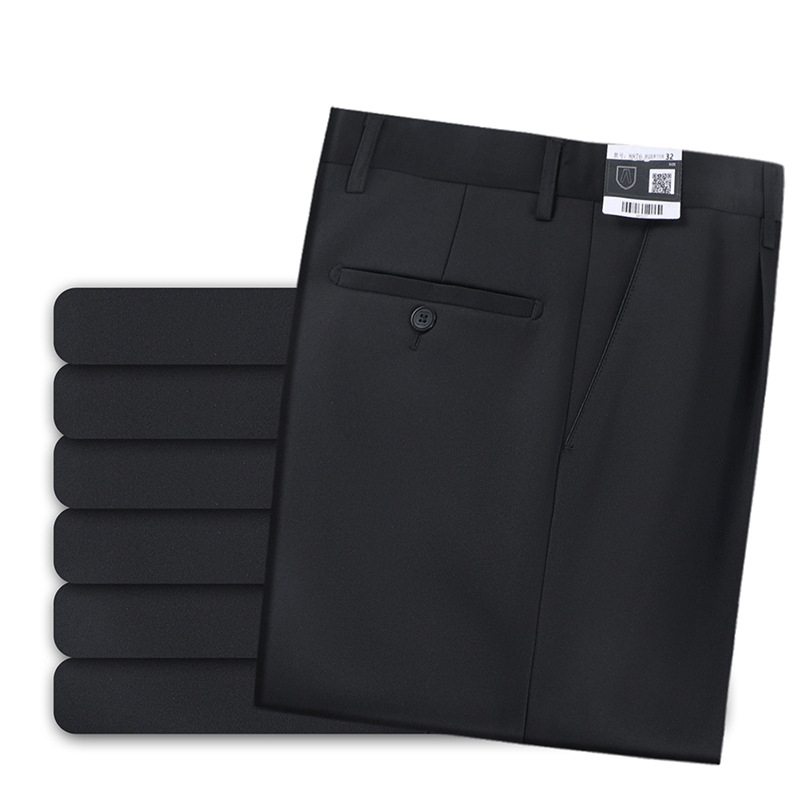 Pantaloni de iarnă pentru bărbați, căptușiți cu lână, talie înaltă, croială lejeră, cu nasturi.