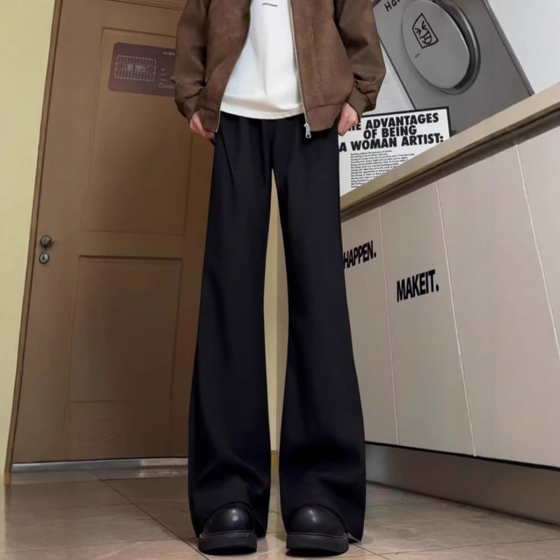 Muške hlače - mladenački stil, ravni kroj, mikroelastični, poliester tkanina, casual nošenje