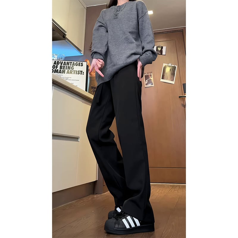 Muške hlače ravnog kroja, lagani poslovni stil, poliester 92% tkanina, proljeće-jesen