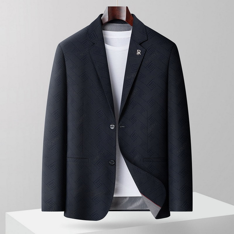 Muško casual sako, slim fit, ovratnik odjevnog stila, kopčanje s dva gumba u jednom redu, tkanina: poliesterska smjesa, podstava: poliester, džepovi patch