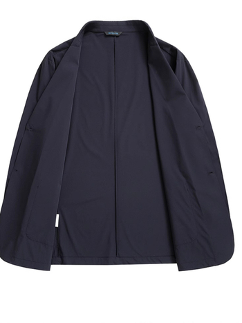 Muški casual kostim - uski kroj, notched lapel, prednje kopčanje s dva gumba, acetatna smjesa, ljeto