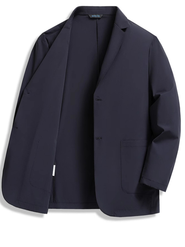Muški casual kostim - uski kroj, notched lapel, prednje kopčanje s dva gumba, acetatna smjesa, ljeto