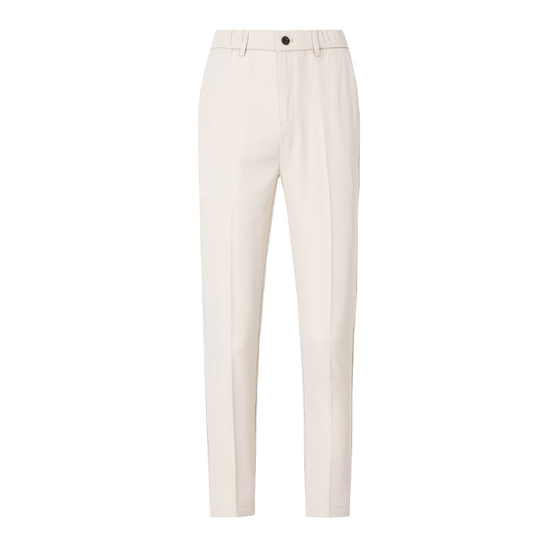 Muške hlače za sve sezone s elastičnim pojasom, ravni kroj, mješavina poliestera i spandexa (93,7% poliester, 6,3% spandexa), završna obrada bez peglanja