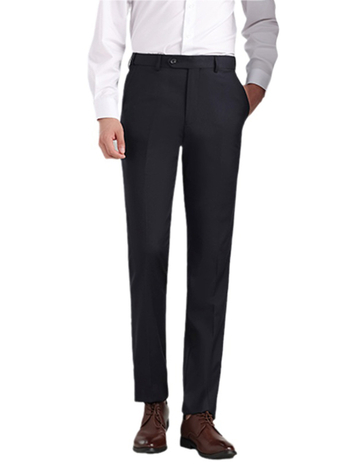 Muške hlače za poslovni stil, ravni kroj, lagani poslovni stil, materijal: mješavina kemijskih vlakana s 70% poliester, mikroelastični, dekorativni džepovi