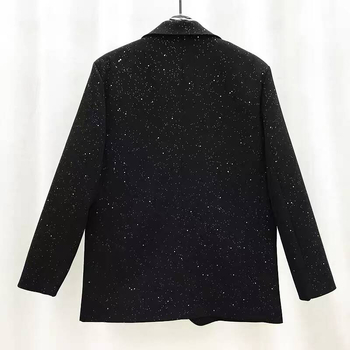 Férfi Corduroy Slim-Fit öltönykabát Starry Sky Foil-Stamp, egyszárnyú, kétgombos zárás, poliészter bélés