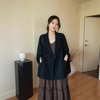 Női őszi egyszínű blézer, Phoenix yishe, 100% poliészter, polo gallér, hosszú ujjú