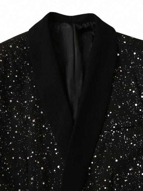 Dvodijelni vuneni kostim sako i hlače, jednopružno kopčanje, stojeći ovratnik, prilagođen kroj, jesenja večera