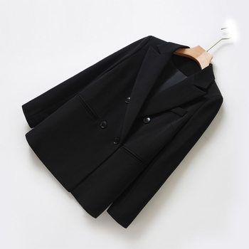 Női kétsoros blézer; kevert twill anyagból; 90-95% poliészter és <30% spandex; blézer gallér; hosszú ujjú