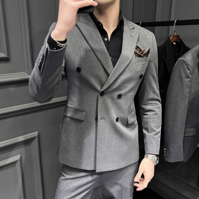 Kordurojni trodijelni odijelo – Slim fit, glavni materijal: viskoza, Gumbi u jednom redu: dva, Ploski ovratnik, Stražnji srednji šav