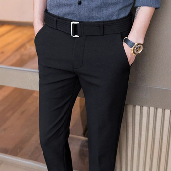 Muške hlače ravnog kroja od poliestera, s džepovima — ljeto (muške • ravni kroj • poliester • džepovi)