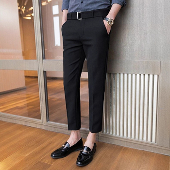 Muške hlače ravnog kroja od poliestera, s džepovima — ljeto (muške • ravni kroj • poliester • džepovi)