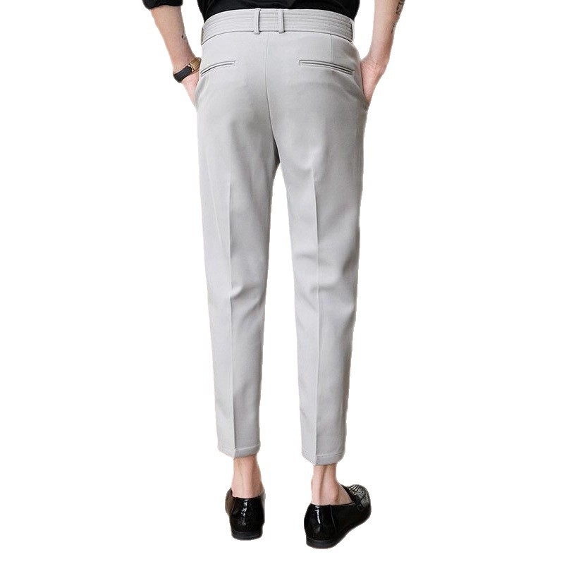 Muške hlače ravnog kroja od poliestera, s džepovima — ljeto (muške • ravni kroj • poliester • džepovi)