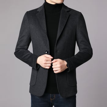Muško casual sako od vunene smjese, slim fit, glavni materijal: vuna, podstava: poliester, stil: lagano poslovno