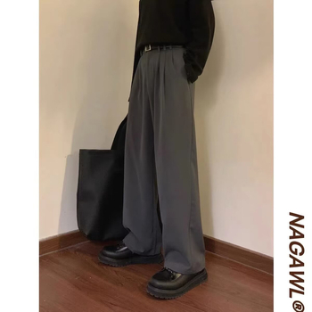 Muške hlače za odijelo s pravim krojem, mješavina lana i korduroja, proljetno ležerno nošenje