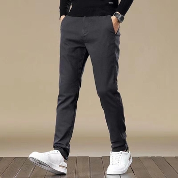 Muške pamučne hlače, Slim-fit, Lagani poslovni stil, Za muškarce (Četiri godišnja doba)