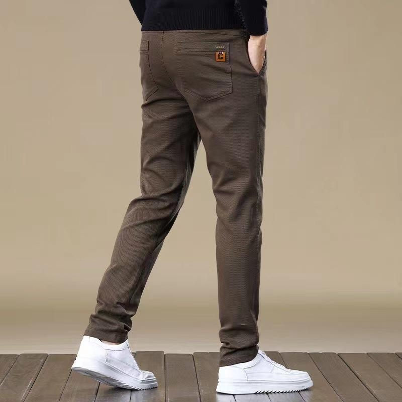 Muške pamučne hlače, Slim-fit, Lagani poslovni stil, Za muškarce (Četiri godišnja doba)