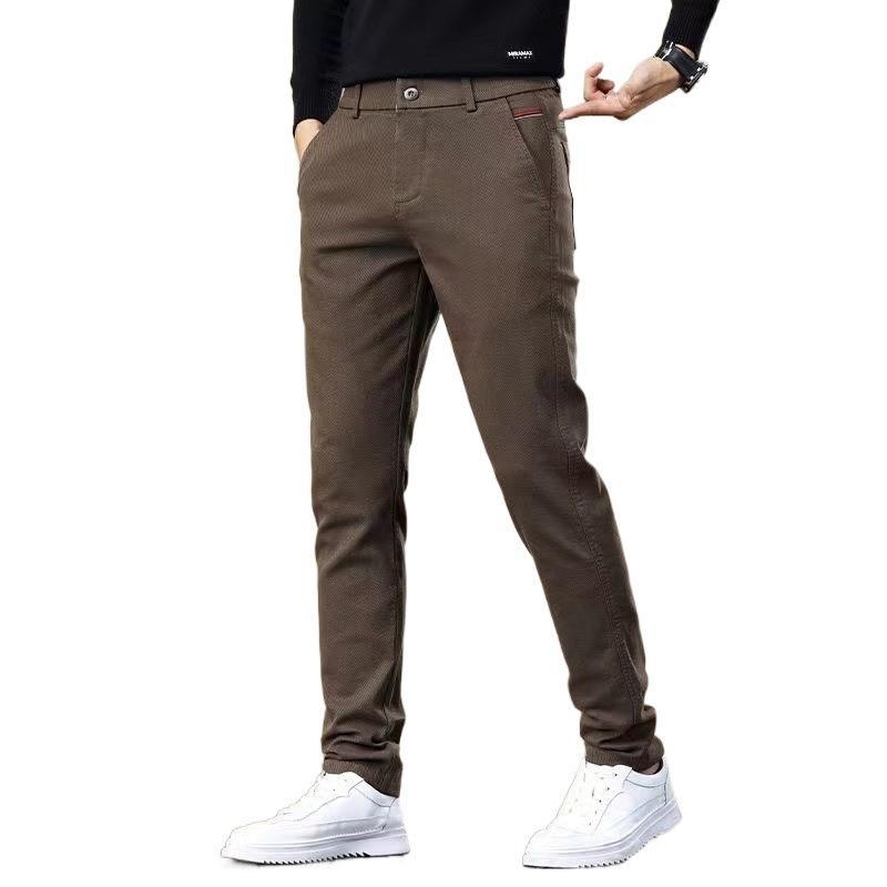 Muške pamučne hlače, Slim-fit, Lagani poslovni stil, Za muškarce (Četiri godišnja doba)