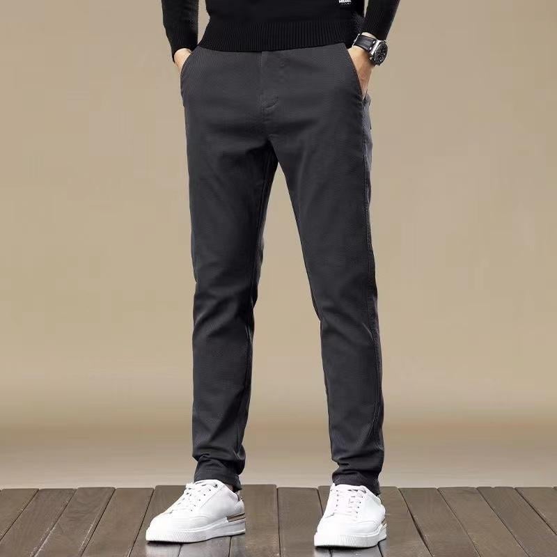 Muške pamučne hlače, Slim-fit, Lagani poslovni stil, Za muškarce (Četiri godišnja doba)