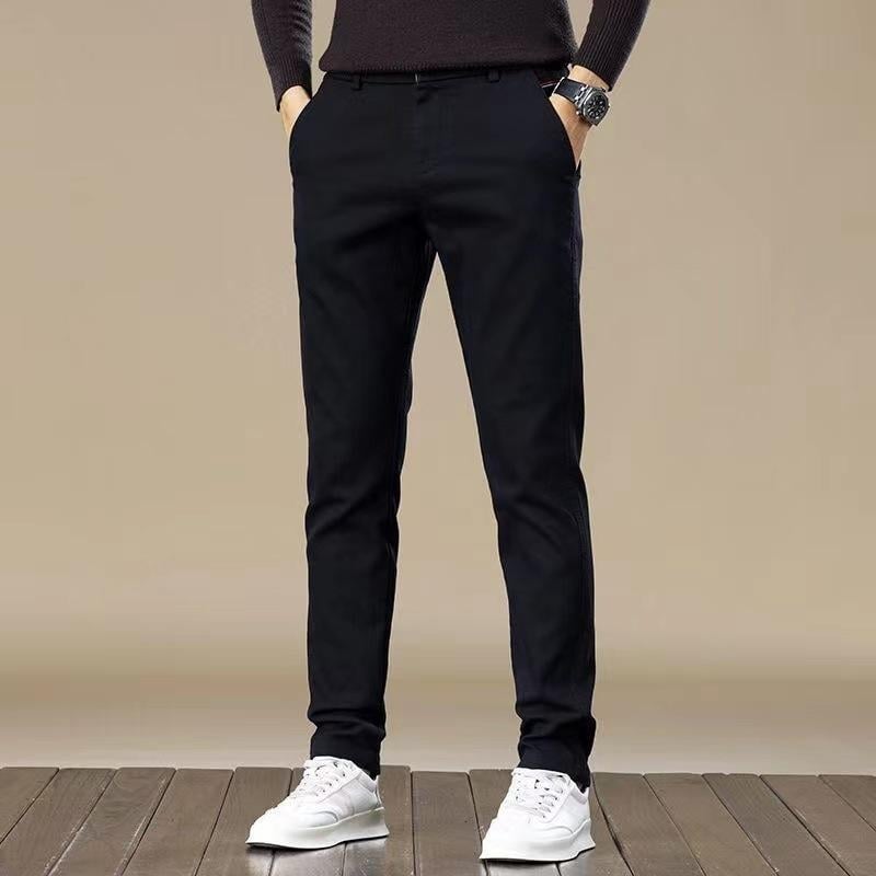 Muške pamučne hlače, Slim-fit, Lagani poslovni stil, Za muškarce (Četiri godišnja doba)