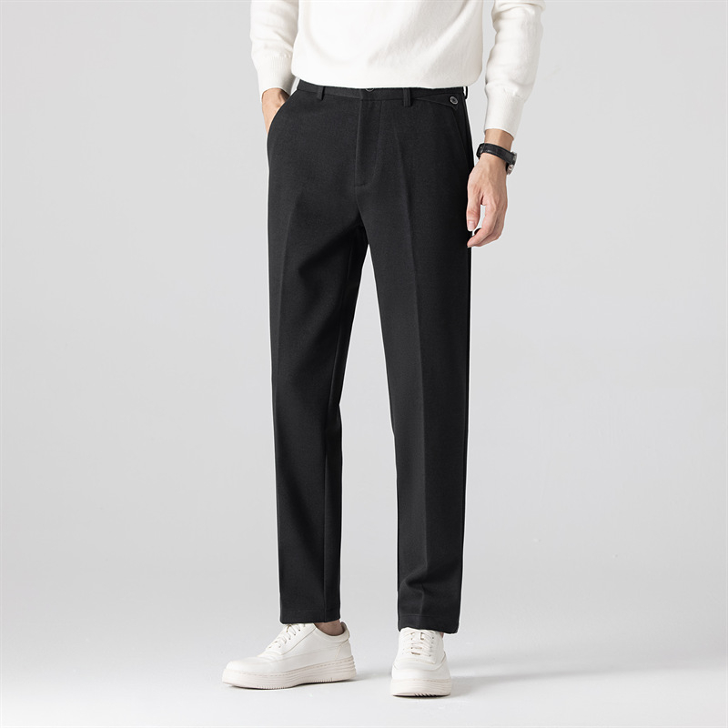 Muške hlače ravnog kroja, vunena tkanina, zimske, bez glačanja