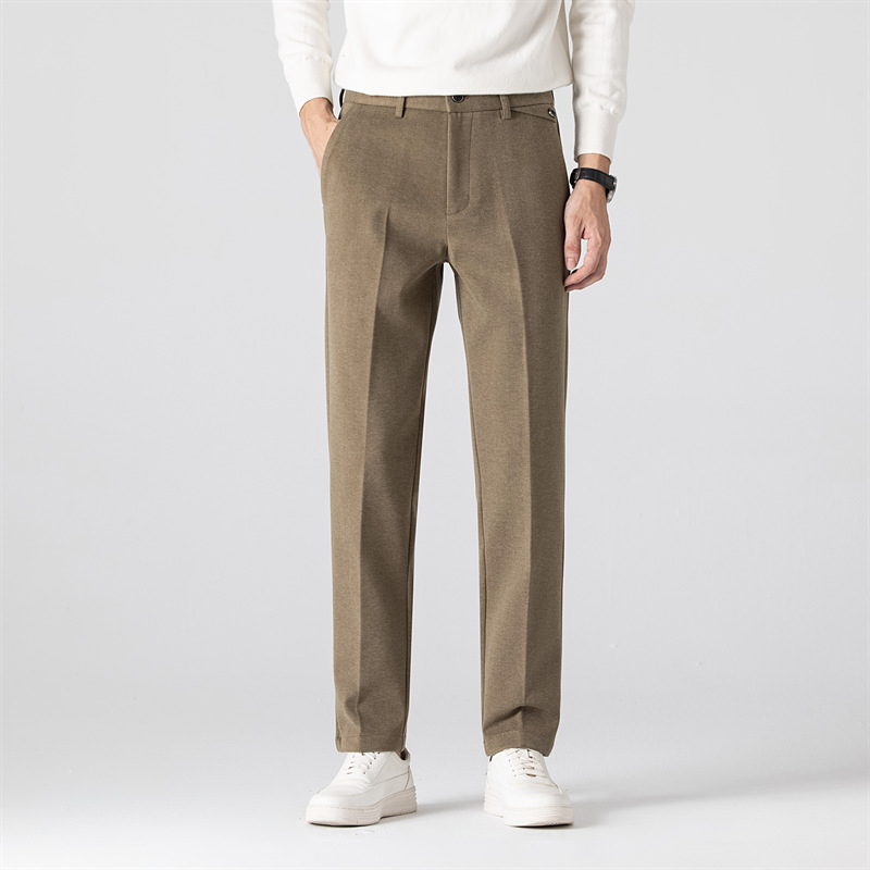 Muške hlače ravnog kroja, vunena tkanina, zimske, bez glačanja