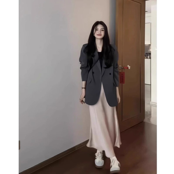 Žensko sako od chenilla, ležernog kroja s polo ovratnikom, dvostruko kopčanje, proljeće 2025, do 30% Spandexa