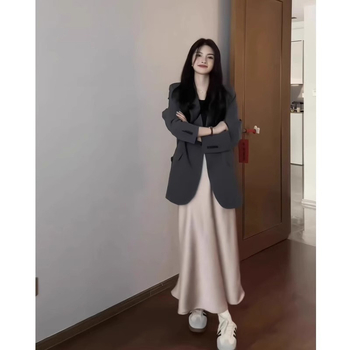 Žensko sako od chenilla, ležernog kroja s polo ovratnikom, dvostruko kopčanje, proljeće 2025, do 30% Spandexa