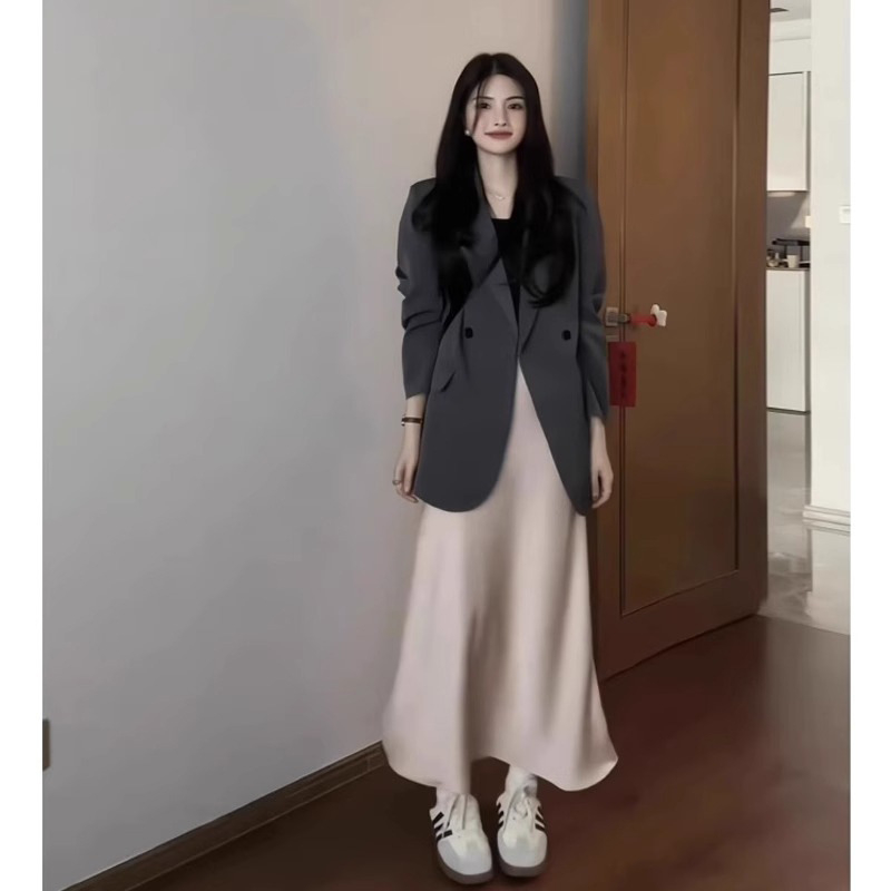 Žensko sako od chenilla, ležernog kroja s polo ovratnikom, dvostruko kopčanje, proljeće 2025, do 30% Spandexa