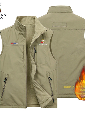 Scarecrow αναστρέψιμο γιλέκο φλίς – στενή γραμμή, με μια σειρά κουμπιών, χωρίς κουκούλα, επενδεδυμένο με φλίς, εξωτερική χρήση