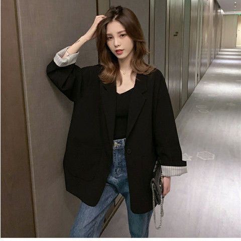 Ženski blejzer od chenilla s polo ovratnikom, duge princes rukave, zatvaranje na jedno dugme, slobodan kroj, proljeće 2025