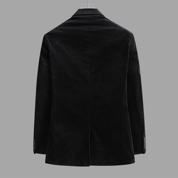 Casual sako od corduroya | Slim fit, Korejska verzija, ravni ovratnik, dvostruko kopcanje, Zima 2025