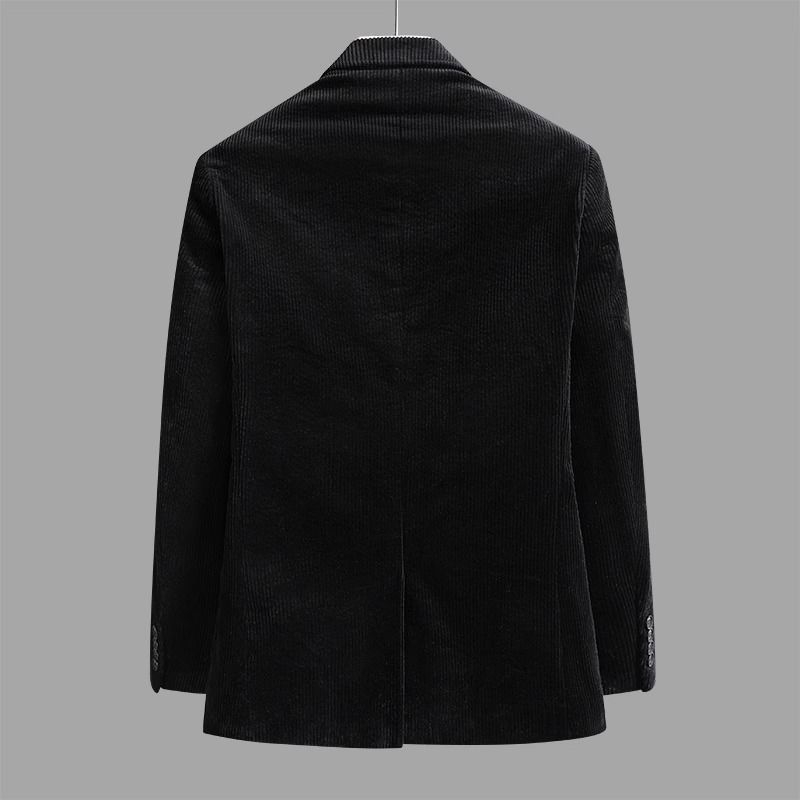 Casual sako od corduroya | Slim fit, Korejska verzija, ravni ovratnik, dvostruko kopcanje, Zima 2025