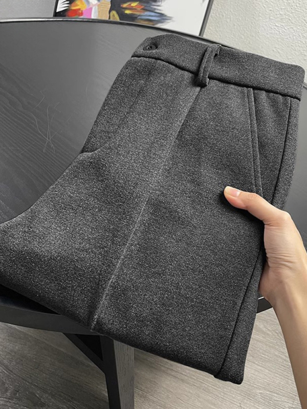 Muške uske vunene hlače za odijelo, zima 2025, visokokvalitetan casual stil, britansko-korejski modni trend, moderne hlače za odijelo