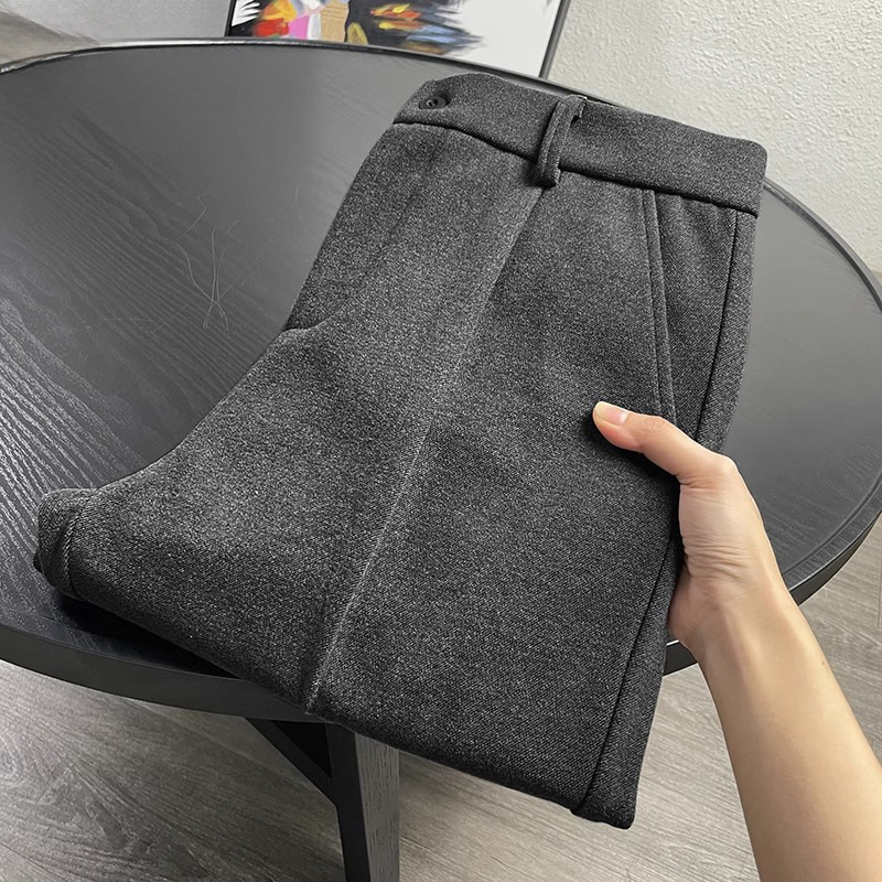 Muške uske vunene hlače za odijelo, zima 2025, visokokvalitetan casual stil, britansko-korejski modni trend, moderne hlače za odijelo
