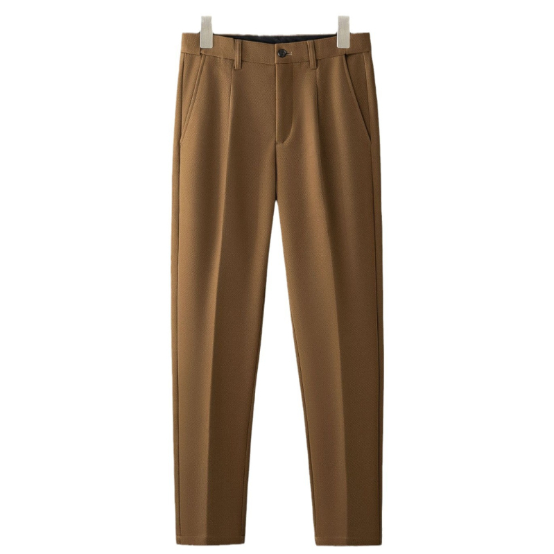 Muške hlače za odijelo, ravni kroj, slim fit, mikroelastične, 100% poliestera, više džepova