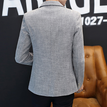 Muško casual sako slim-fit, jednoklopno prednje zatvaranje, ovratnik sakoa, strojno pranje, poliester