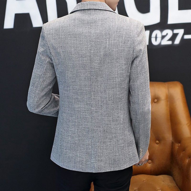 Muško casual sako slim-fit, jednoklopno prednje zatvaranje, ovratnik sakoa, strojno pranje, poliester