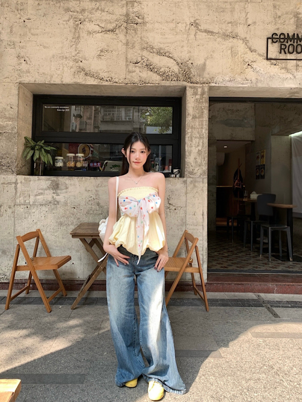 Ženski bustier top bez naramenica, slim fit, poliester, za žene, proljeće 2025