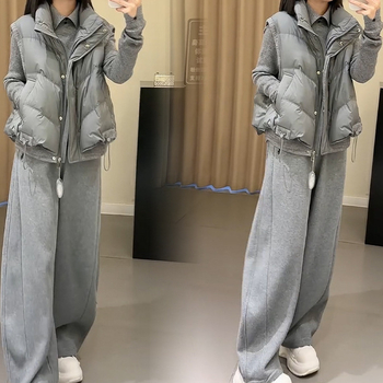 Női háromrészes kardigános készlet, 2025 ősz, poliészter, casual