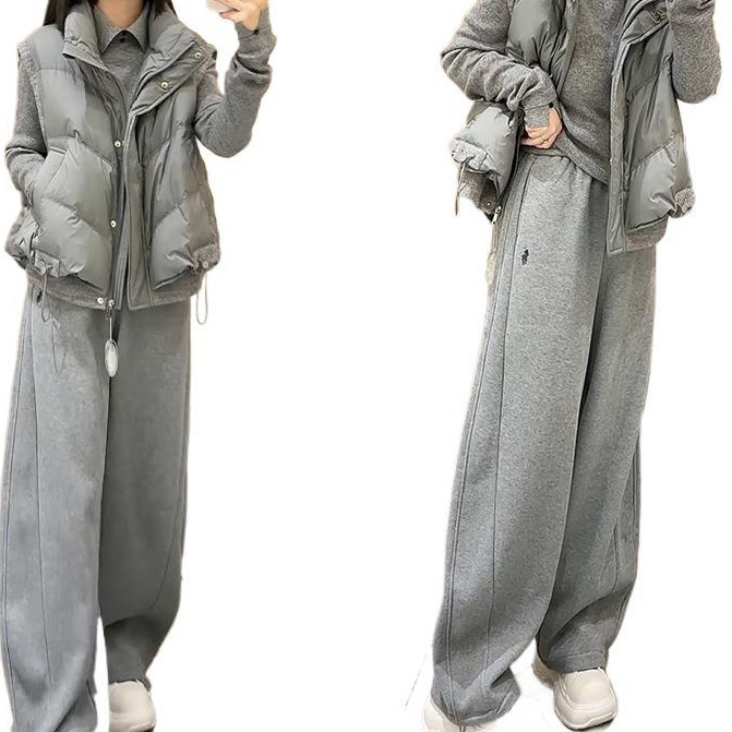 Női háromrészes kardigános készlet, 2025 ősz, poliészter, casual