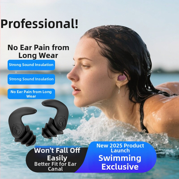 Silikónové štuple do uší pre plávanie a kúpele, vodotesné, vloženie do ucha, CE certifikované, znižovanie hluku 80%