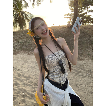 Top fără mâneci pentru femei, țesătură PVC, bretele detașabile, croială dreaptă, Primăvara 2025