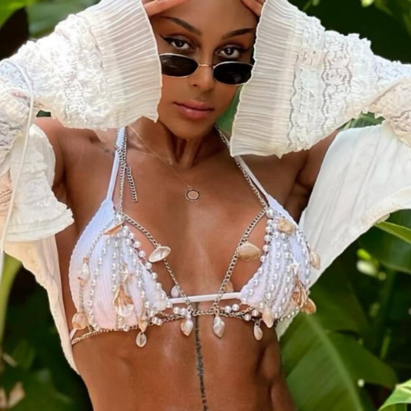 Halter top s geometrijskim uzorkom, ultrakratka duljina, poliester 90–95%, odvojive naramenice