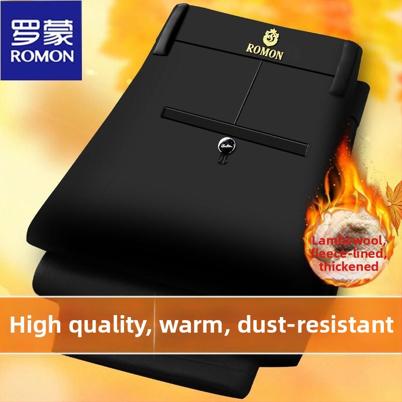 Pantaloni bărbați, croi drept, stil business formal, primăvara 2025, țesătură rayon/len